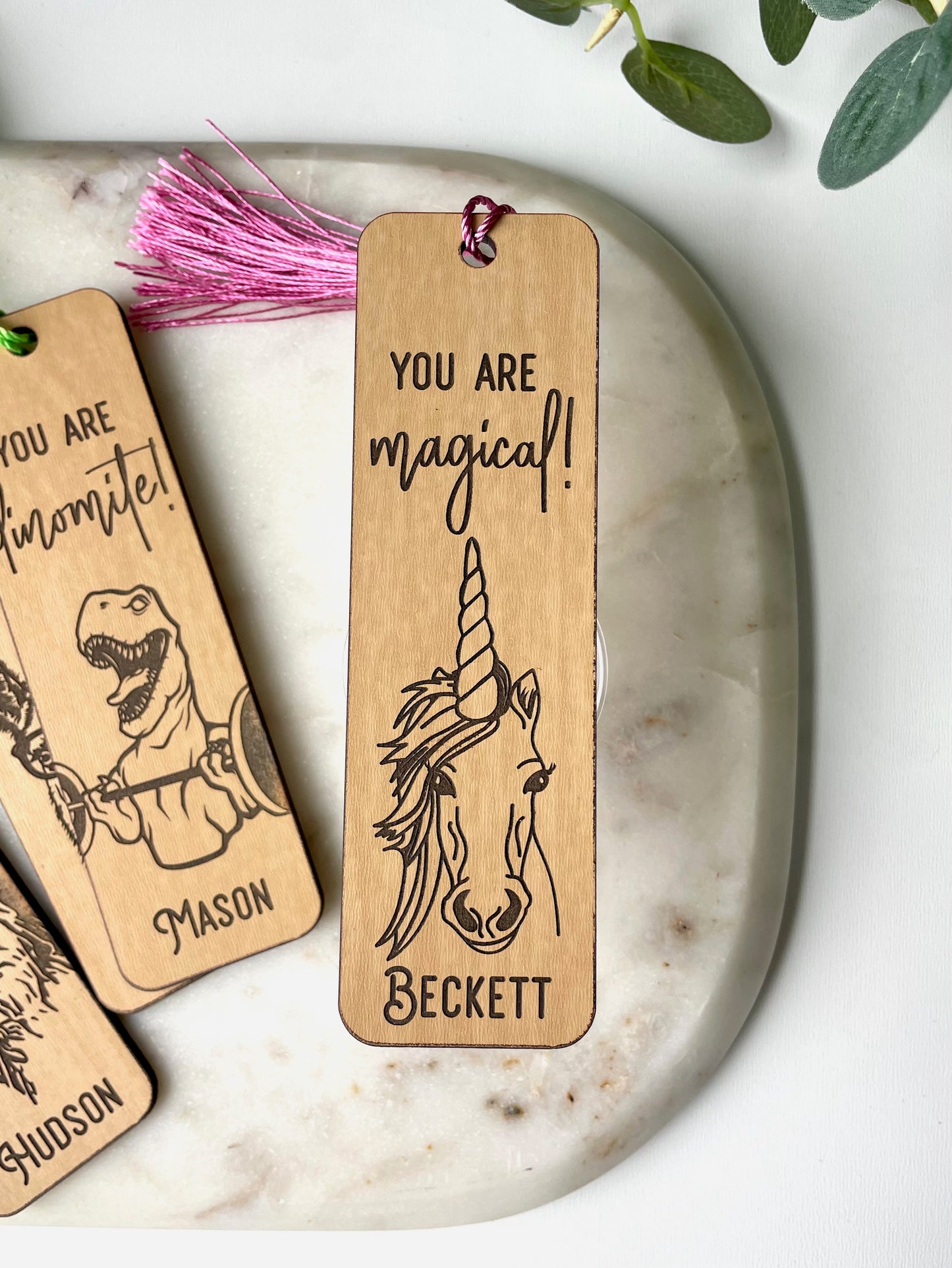 Cute Animal Affirmations Wood Bookmark