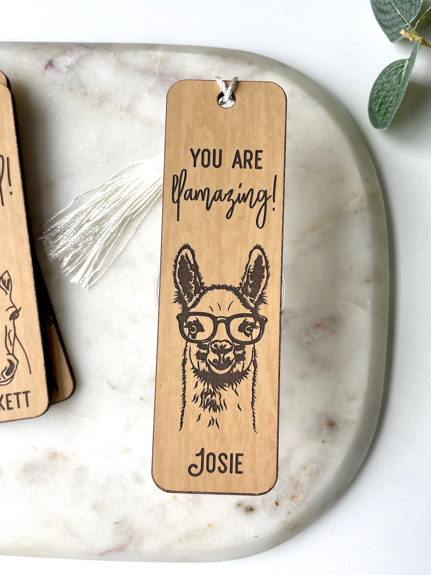 Cute Animal Affirmations Wood Bookmark