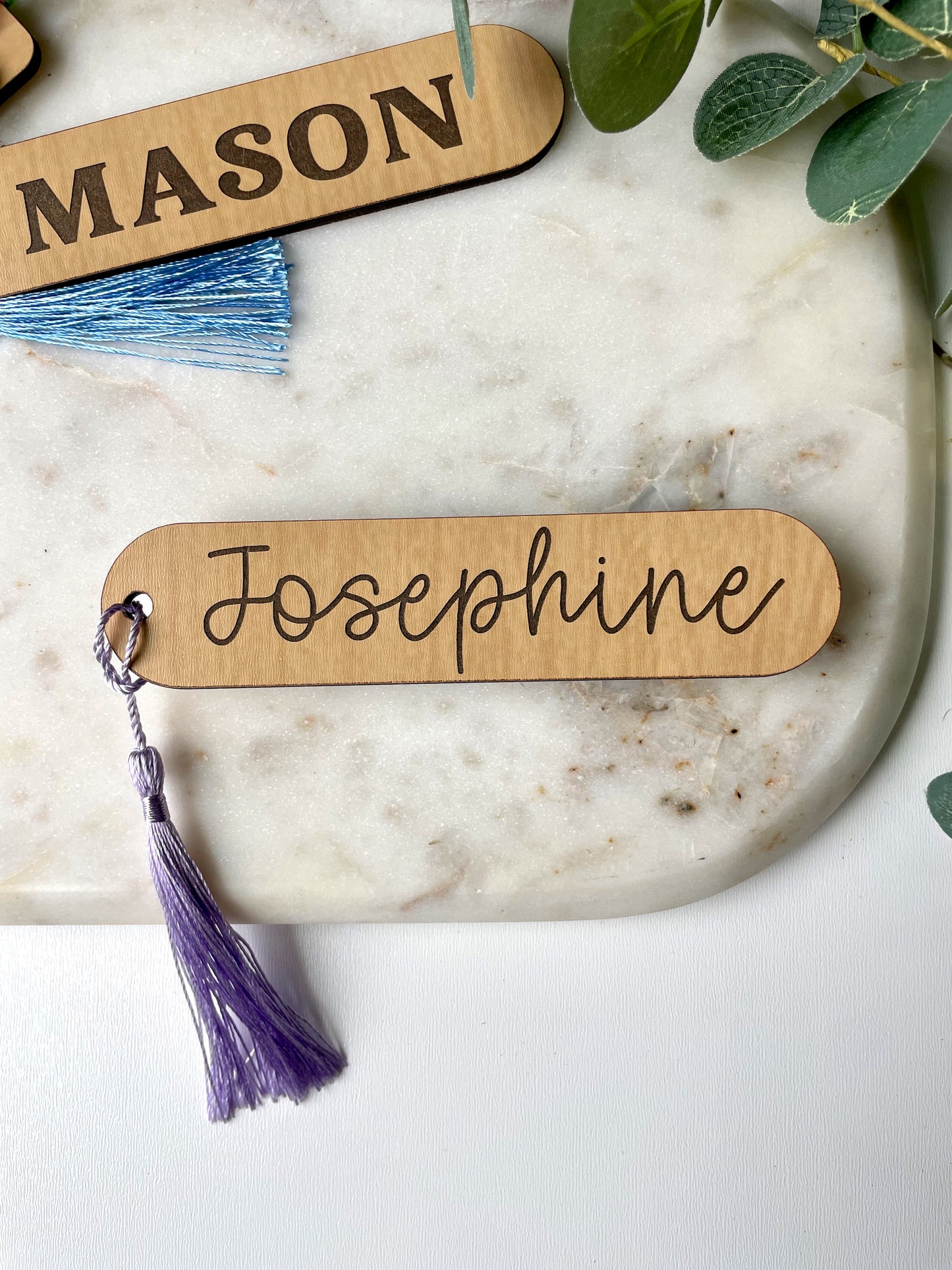 Personalized Name Wood Bookmark