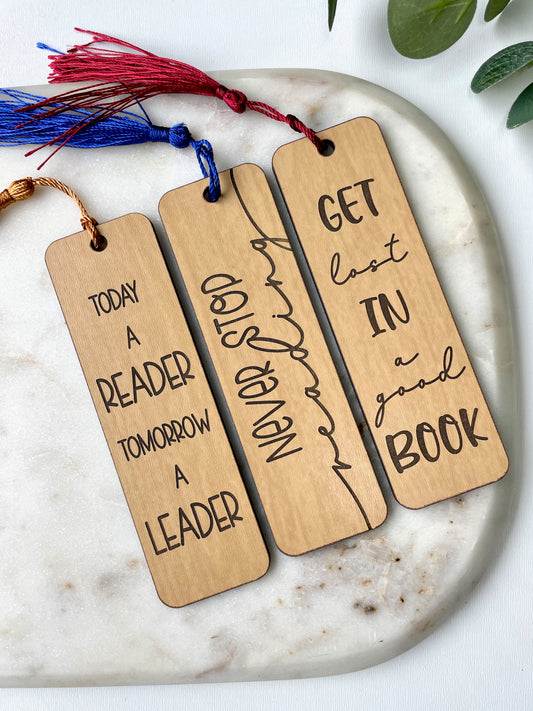 Inspirational Wood Bookmark