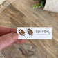 Football Engraved Wood Stud Earrings