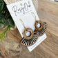 Boho Radial Hoop Wood Dangle Earrings