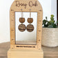 Double Drop Wood Dangle Earrings