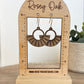 Open Fan Wood Dangle Earrings